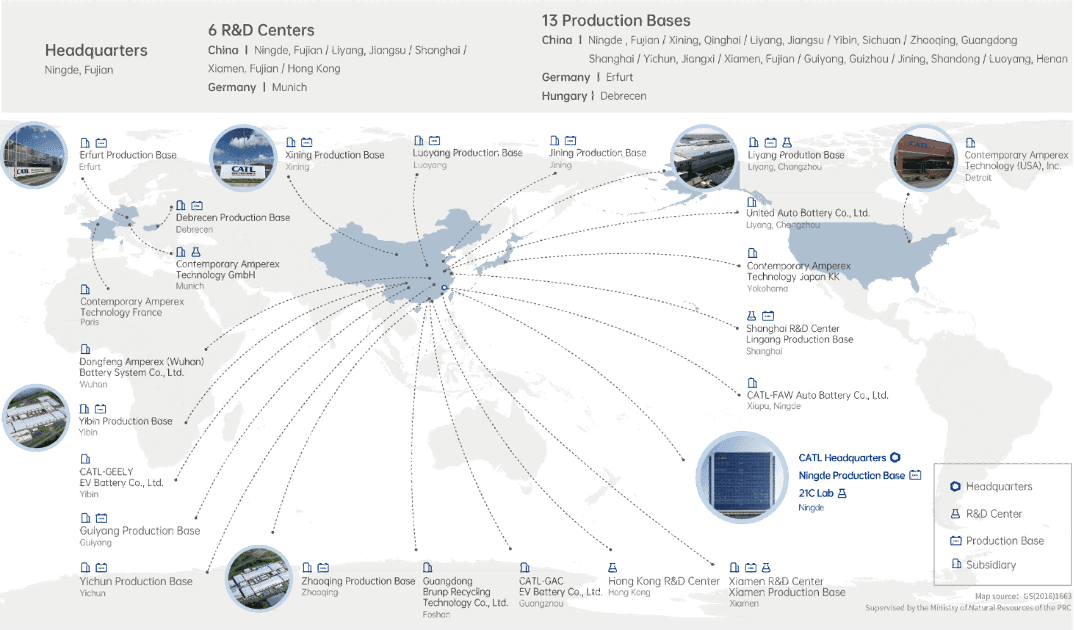 CATL Global Manufacturing Footprint